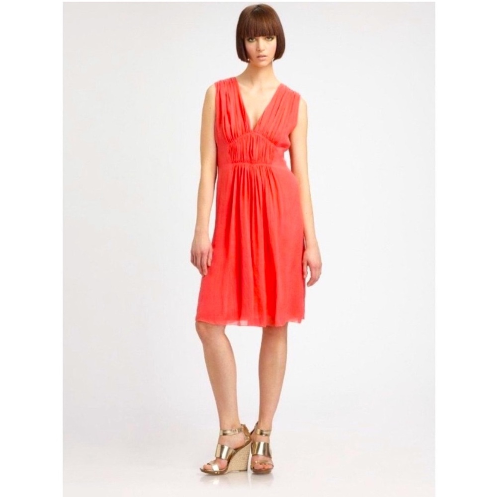 L’ Agence red silk dress